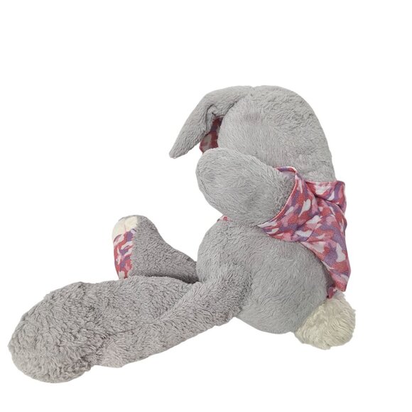 Large Floppy Gray Easter Bunny Rabbit Plush Pink Camo Stuffed Animal Toy 27" - Picture 4 of 5